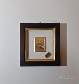 Quadretto artigianale italiano foglia d’oro