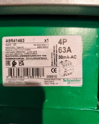 Interruttore differenziale Schneider