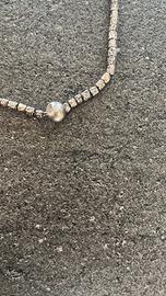 Collana di pepite pomellato dodo argento senza cuo