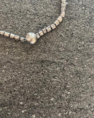 Collana di pepite pomellato dodo argento senza cuo