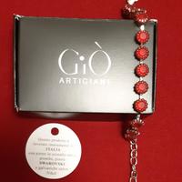 Bracciale donna con pietre in cristallo rosso