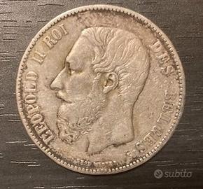 5 FRANCHI BELGIO 1872