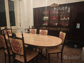  tavolo e vetrina soggiorno 