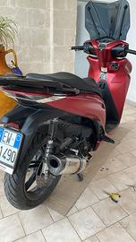 scarico sh 350 completo artigianale con terminale