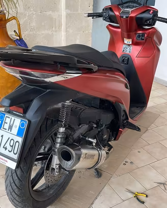 scarico sh 350 completo artigianale con terminale