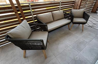 Set da giardino Kave Home INTI – Divano+2 poltrone
