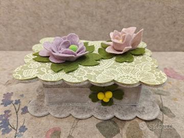 scatola in feltro, bomboniere, portagioie