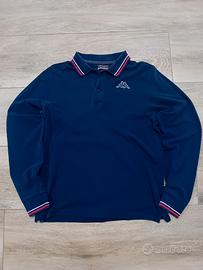 Polo Kappa Vintage a maniche lunghe - Blu Navy