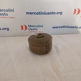 Scatola in bronzo inciso per pane Indiano