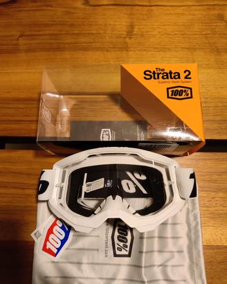mascherina 100% Strata 2 Clear MTB Cross Sci