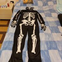 Carnevale costume Scheletro bambino 7-10 anni