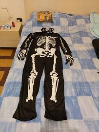 Carnevale costume Scheletro bambino 7-10 anni