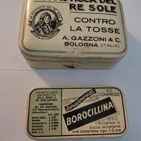 Coppia scatole medicinali metalliche vintage