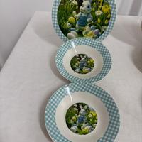 Set 12 piatti In porcellana linea Pasqua