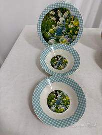 Set 12 piatti In porcellana linea Pasqua