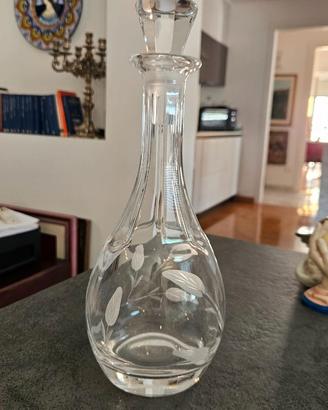 Bottiglia Decanter da Liquore in Cristallo Molato