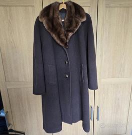 cappotto con collo di visone maschio