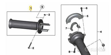 Bmw R1200GS 2006 2012 Manopola riscaldata sinistra