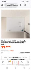 Piatto doccia 70x90 NUOVO slim completo di piletta