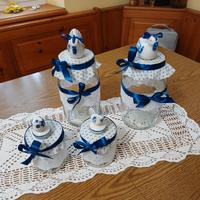 set barattoli  da cucina vetro  
