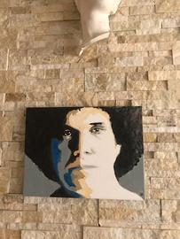 QUADRO '' LUCIO BATTISTI '' firmato e autenticato