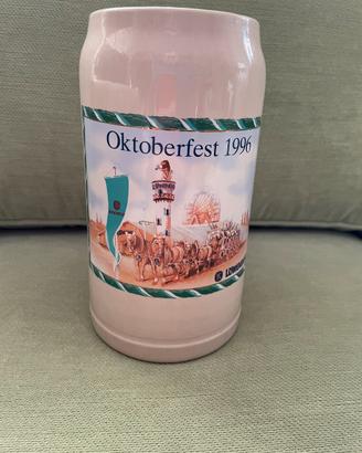 Boccale  1lt celebrativo Oktoberfest 1996 ceramica