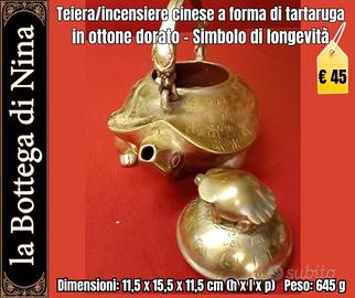 Teiera cinese a forma di tartaruga da collezione