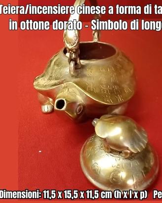 Teiera cinese a forma di tartaruga da collezione