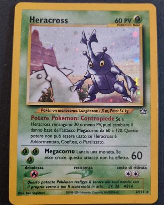 heracross 6/111 holo ita set neo genesis 