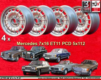 4 pz. cerchi Mercedes Barock 7x16 ET11 107 108 109