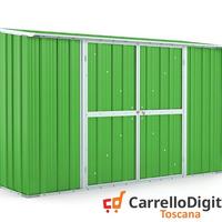 Casetta in lamiera esterno 307x100 verde chiaro