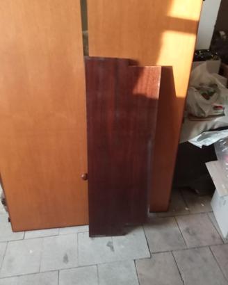 Portante e  sportelli con mensola tutto legno per