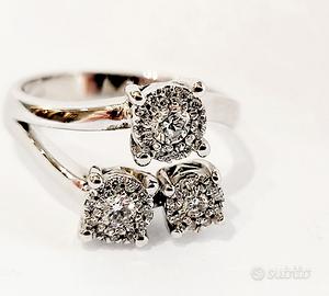 Anello trilogy Magic Donna Oro 18kt-750 Diamanti 