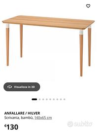 Tavolo bamboo ikea Hilver