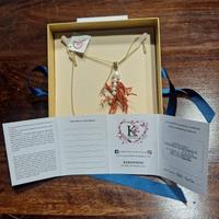 Collana con ciondolo argento bagnato oro