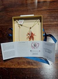 Collana con ciondolo argento bagnato oro