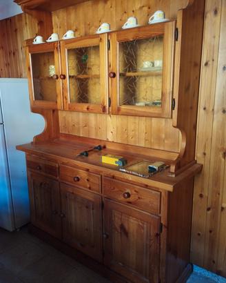 Credenza in legno massello stile rustico 