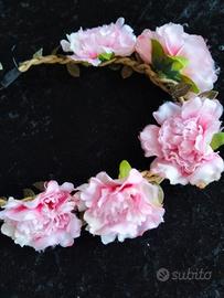 Coroncina floreale per capelli elasticizzata