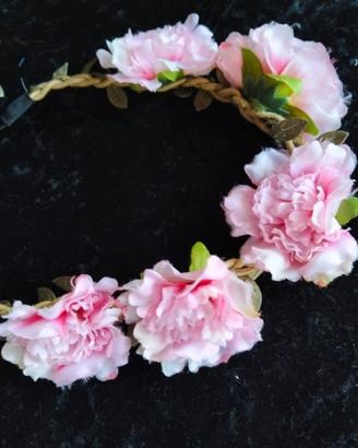 Coroncina floreale per capelli elasticizzata