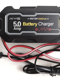 Caricabatterie auto moto 6V/12V 5A KYG con display