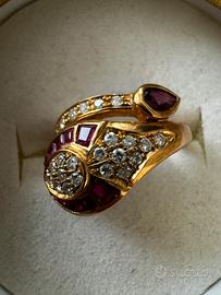 Anello oro 750 Rubini