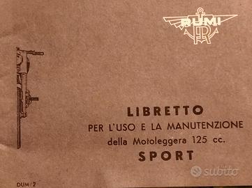 Libretto uso e manutenzione Rumi moto