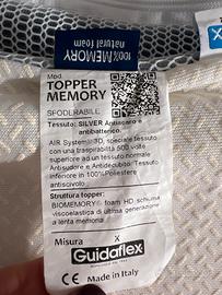 Topper in memory foam