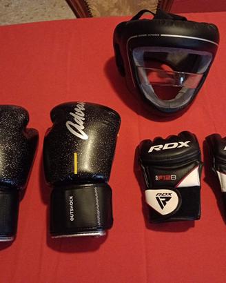 Casco, Guantoni e Guantini per MMA, Boxe...