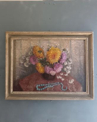 Dipinto Olio su Tela Fiori Fiorenza Boccalatte  