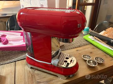 Macchina Espresso SMEG Rossa con Accessori