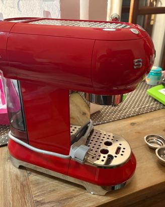Macchina Espresso SMEG Rossa con Accessori