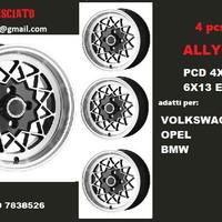 Cerchi allycat 6x 13 et16 4x100 vw opel bmw