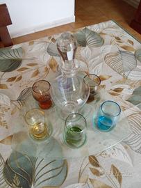 set bicchieri liquore 