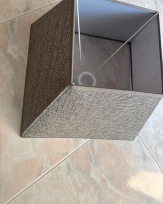 Paralume in tessuto grigio
